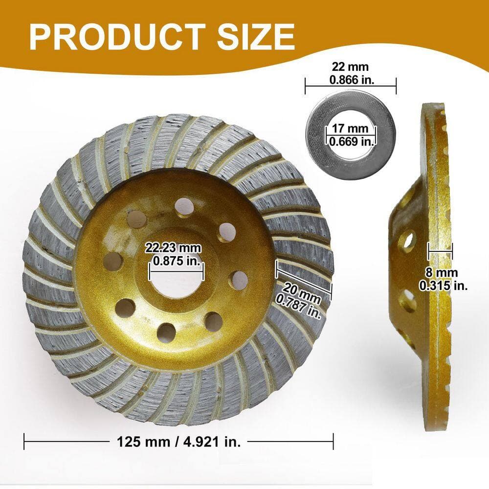 Wellco 5 in. (125mm) Turbo Cup Wheel (2)