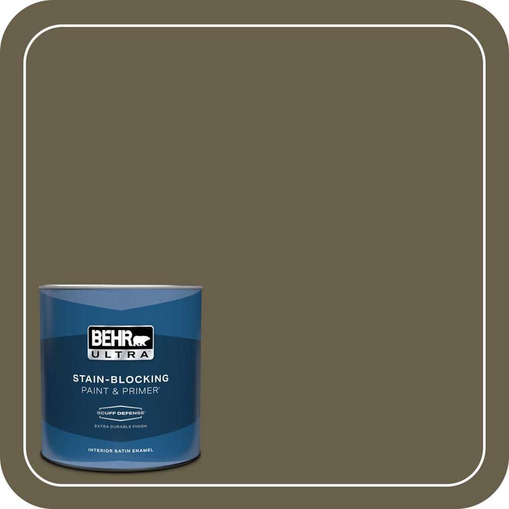 BEHR ULTRA 1 qt. #N340-7 Kilimanjaro Extra Durable Satin Enamel Interior Paint & Primer