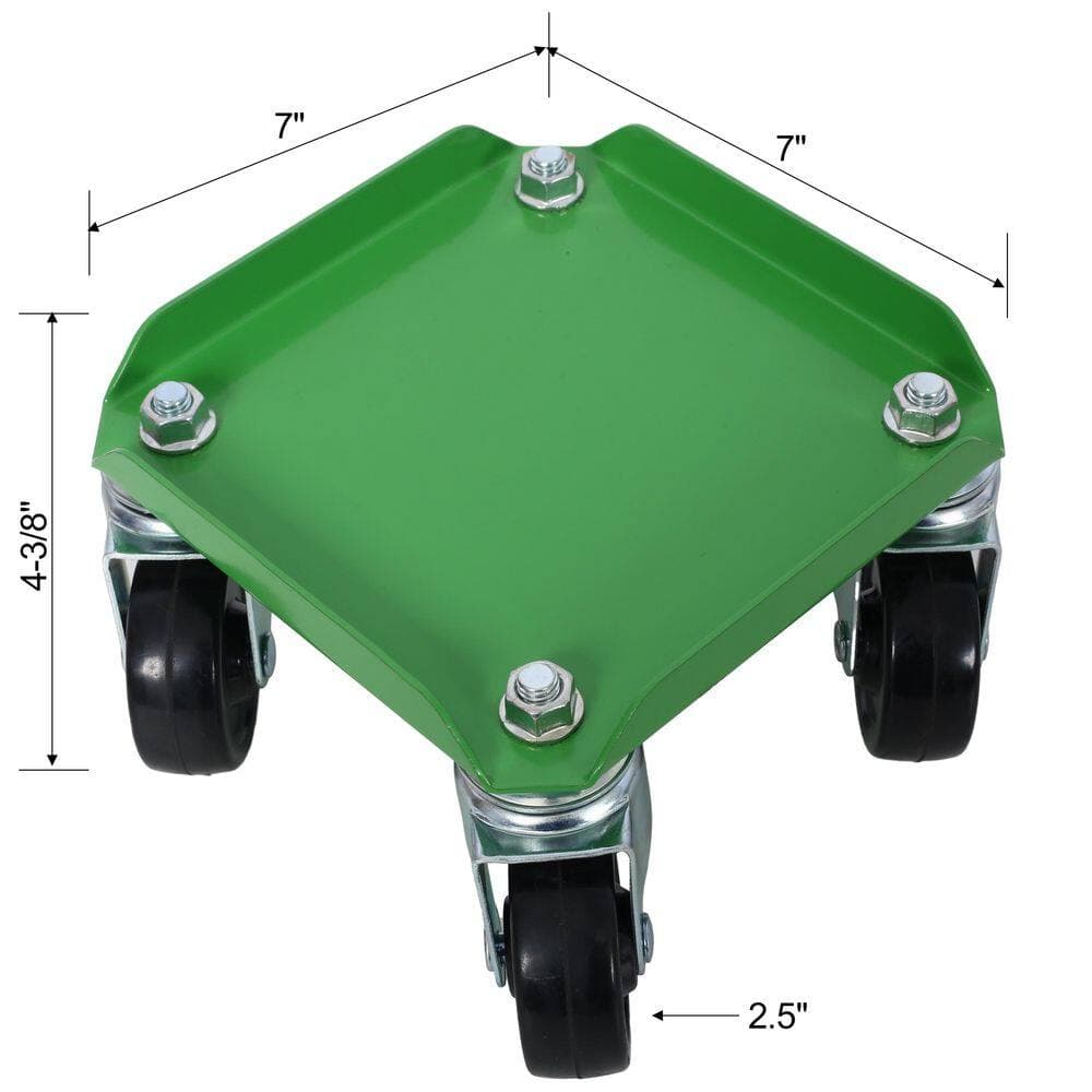 Tidoin Green Steel Heavy Duty Snowmobile Dolly with 2.5 in. Swivel Casters Carries up to 1500 lb. (3)