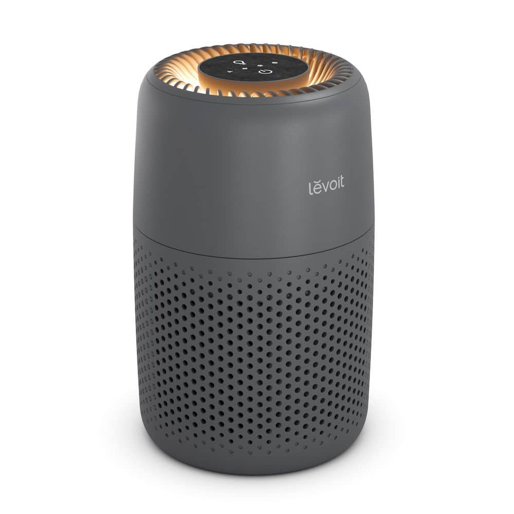 LEVOIT Core Mini 254 sq. ft. Activated Carbon Personal Air Purifier in Space Gray with Night Light