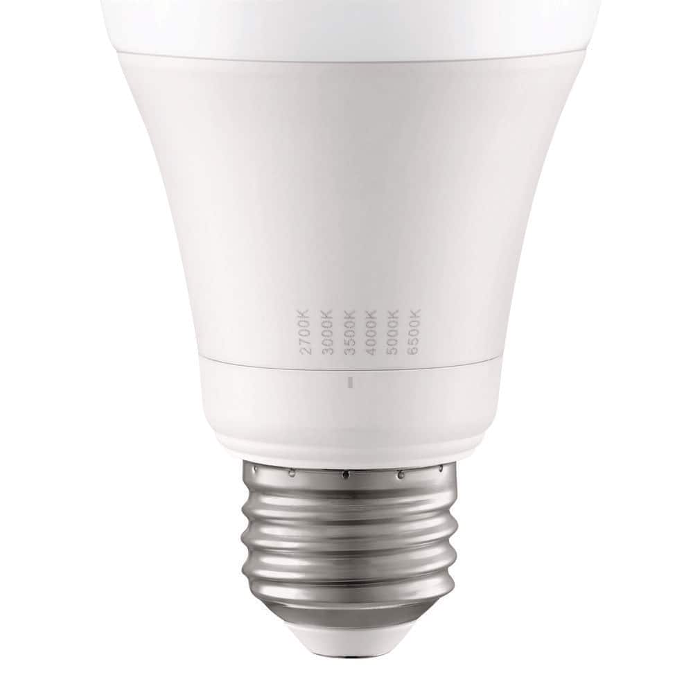 EcoSmart 100-Watt Equivalent A19 E26 Base Dimmable LED Light Bulb with Selectable Color Temperature (4-Pack) (4)
