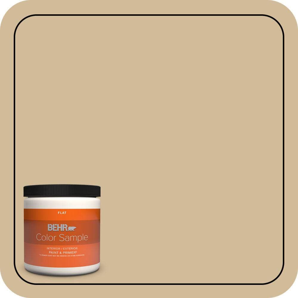 BEHR PREMIUM PLUS 8 oz. #N290-4 Curious Collection Flat Interior/Exterior Paint & Primer Color Sample (1)