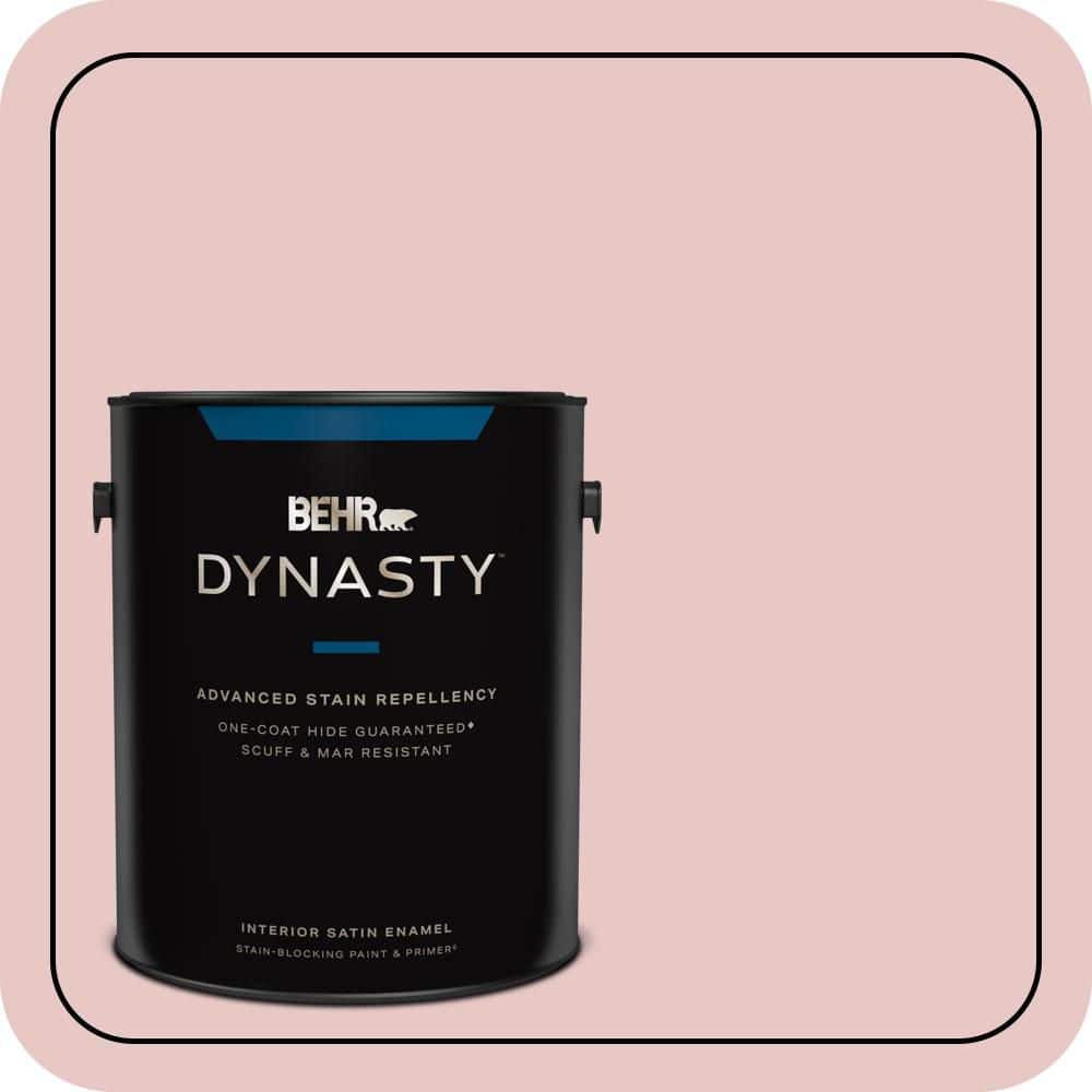 BEHR DYNASTY 1 gal. #S150-1 Cherubic Satin Enamel Interior Stain-Blocking Paint and Primer