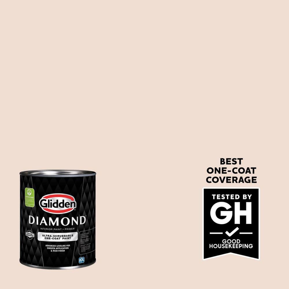 Glidden Diamond 1 qt. PPG1063-2 Spice Cookie Satin Interior Paint with Primer