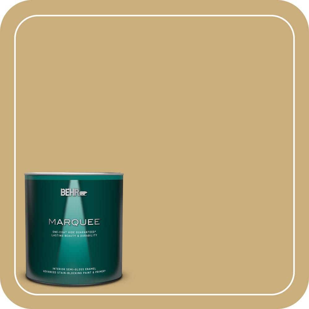 BEHR MARQUEE 1 qt. #PPU6-16 Cup of Tea Semi-Gloss Enamel Interior Paint & Primer