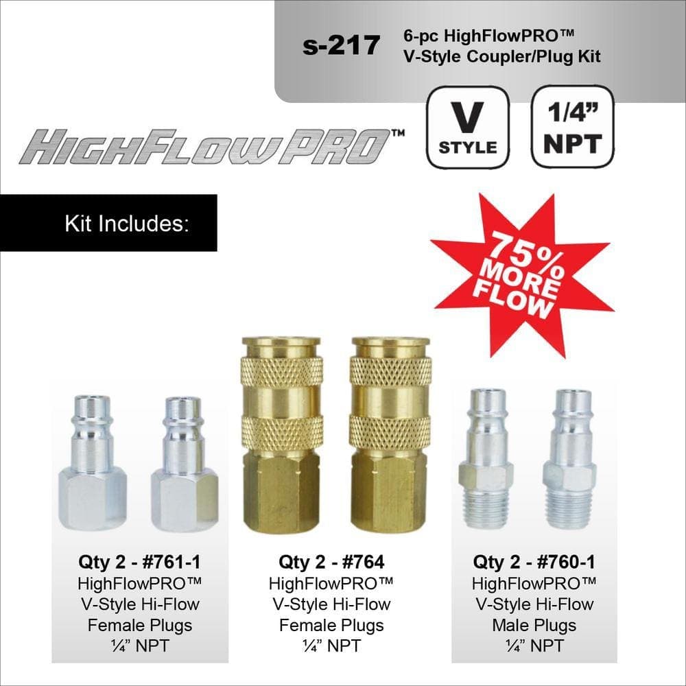 Milton Industries, Inc. 1/4 in. NPT V Style Coupler and Plug Kit (2)