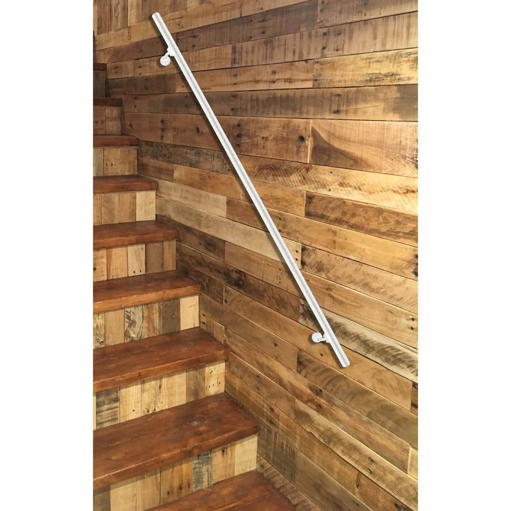 Weatherables 6 ft. L x 1.5 in. D Textured White ADA Rail/Grab Bar Kit (3)