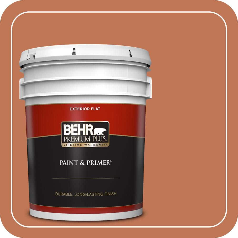 BEHR PREMIUM PLUS 5 gal. #PPU3-01 Moroccan Sky Flat Exterior Paint & Primer