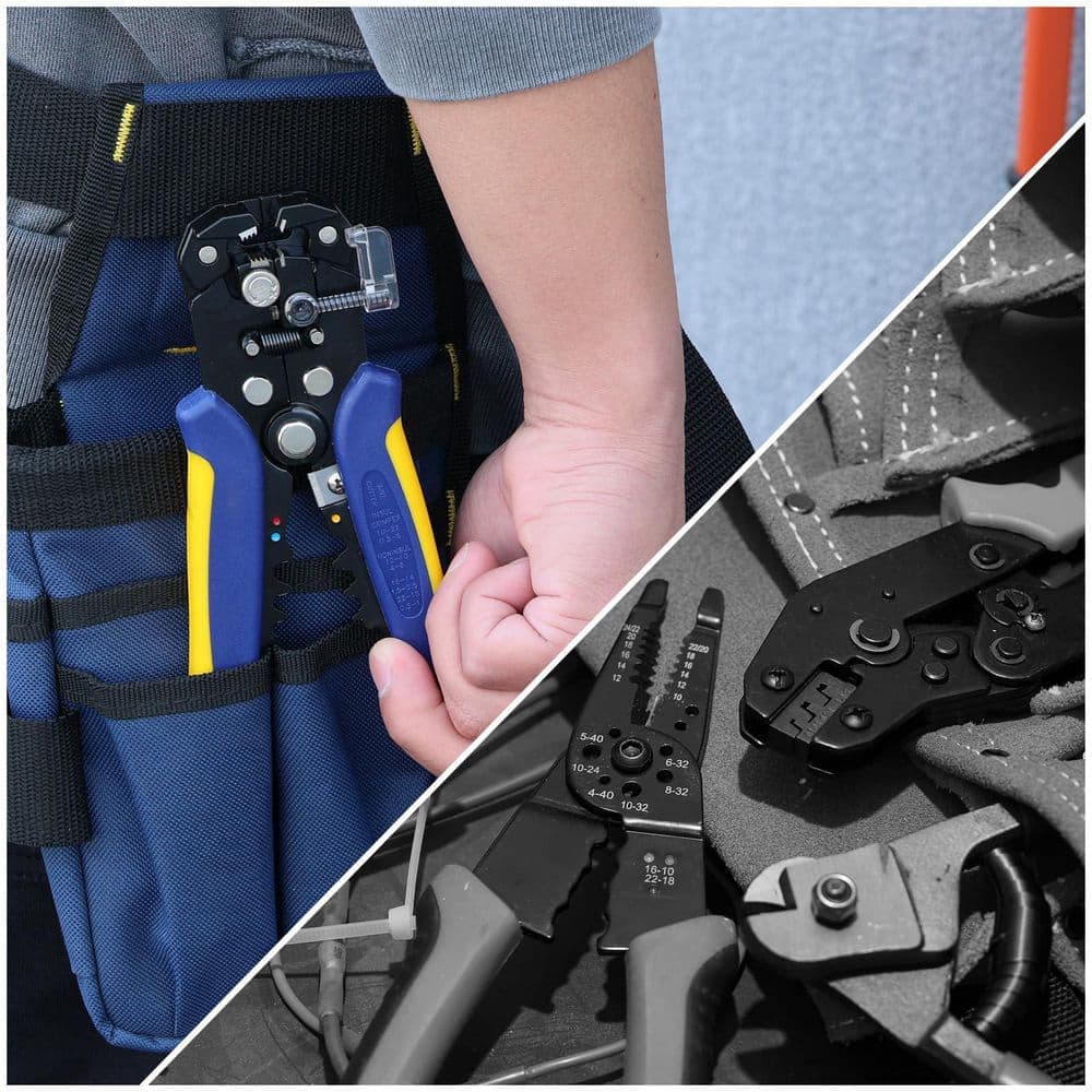 phyfalip 3 in 1 Stripper Cutter Crimping Heavy Duty Automatic Electrical Wire Stripper Self-Adjusting Wire Stripper for 10-24 AWG (2)