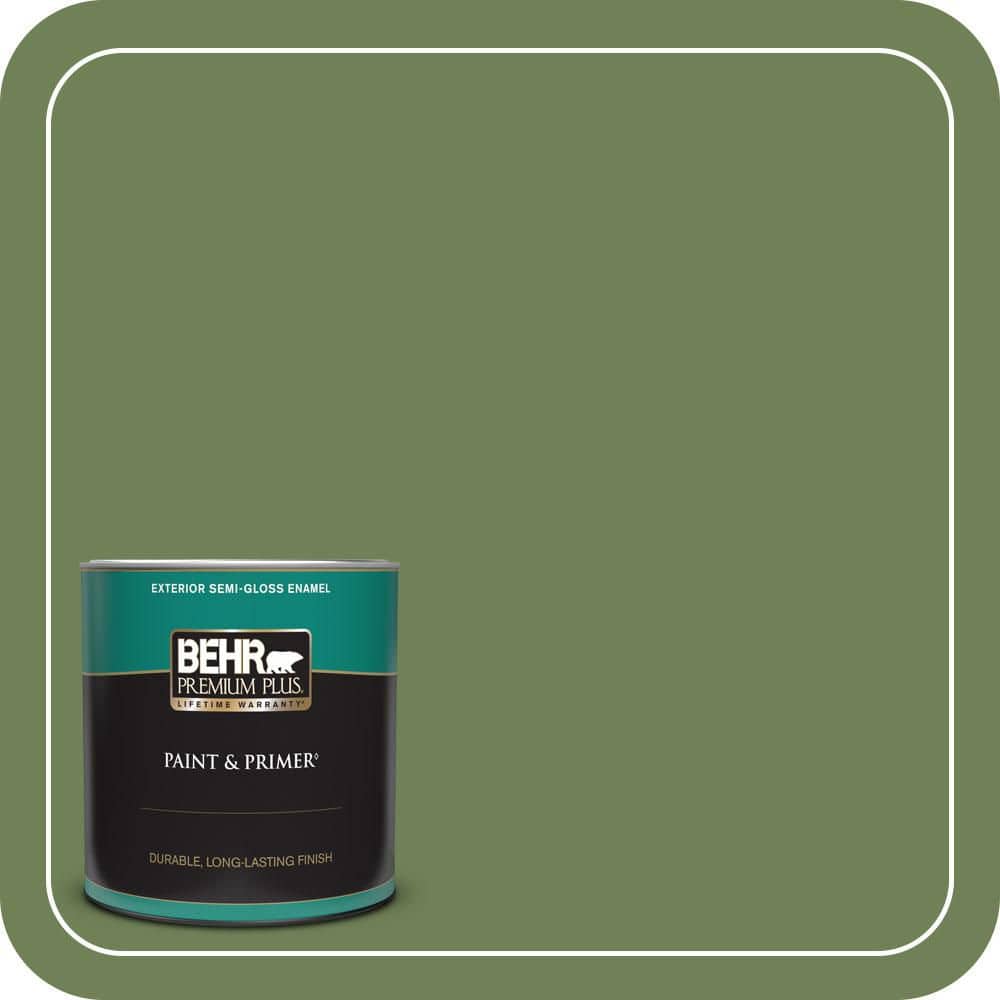 BEHR PREMIUM PLUS 1 qt. #MQ6-47 Terrain Semi-Gloss Enamel Exterior Paint & Primer