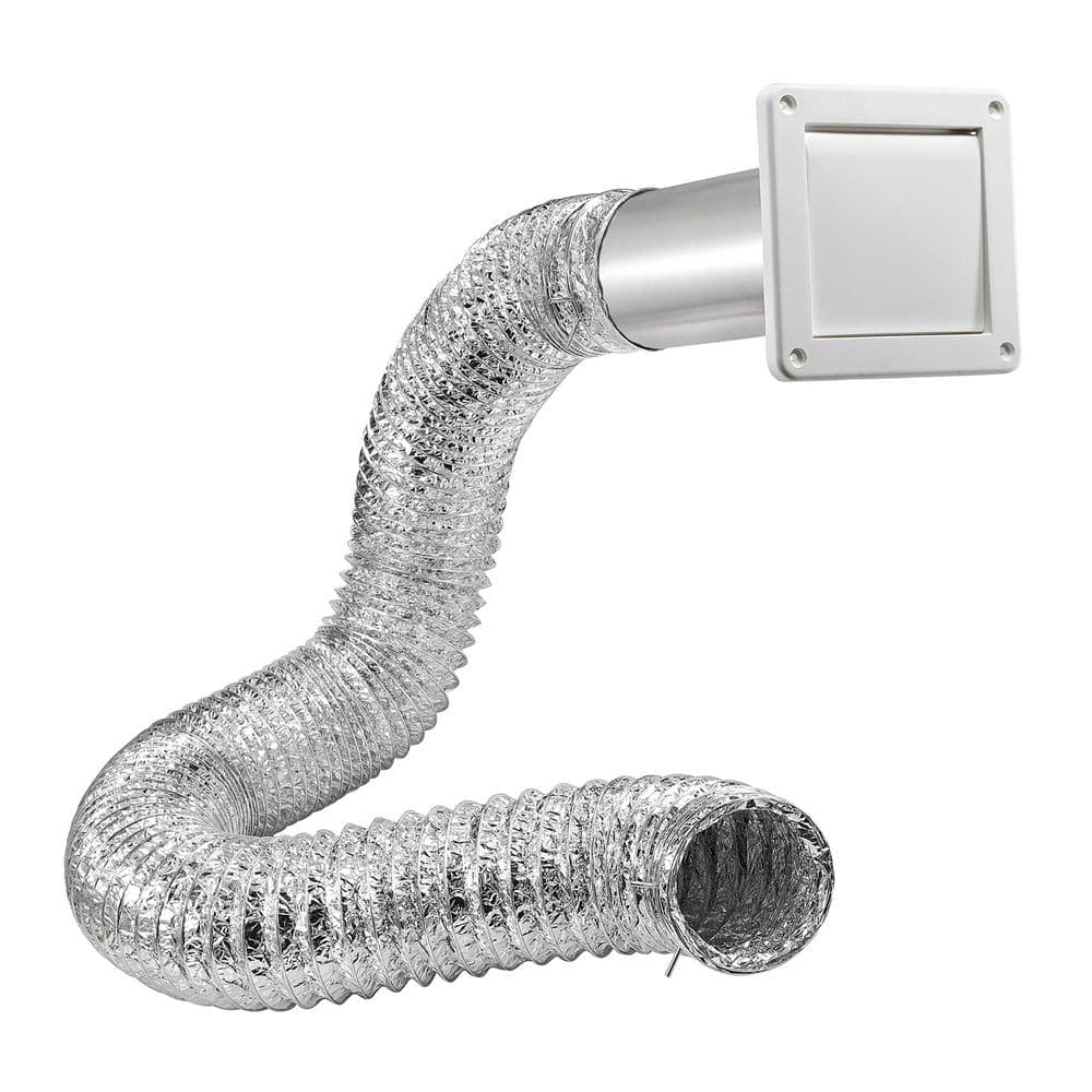 Lambro 4 in. Bath Fan Exhaust Through-the-Wall Vent Kit with Single Flap Vent