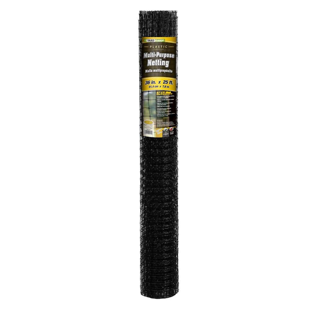 YARDGARD 3 ft. x 25 ft. Multi-Purpose Black Plastic Netting