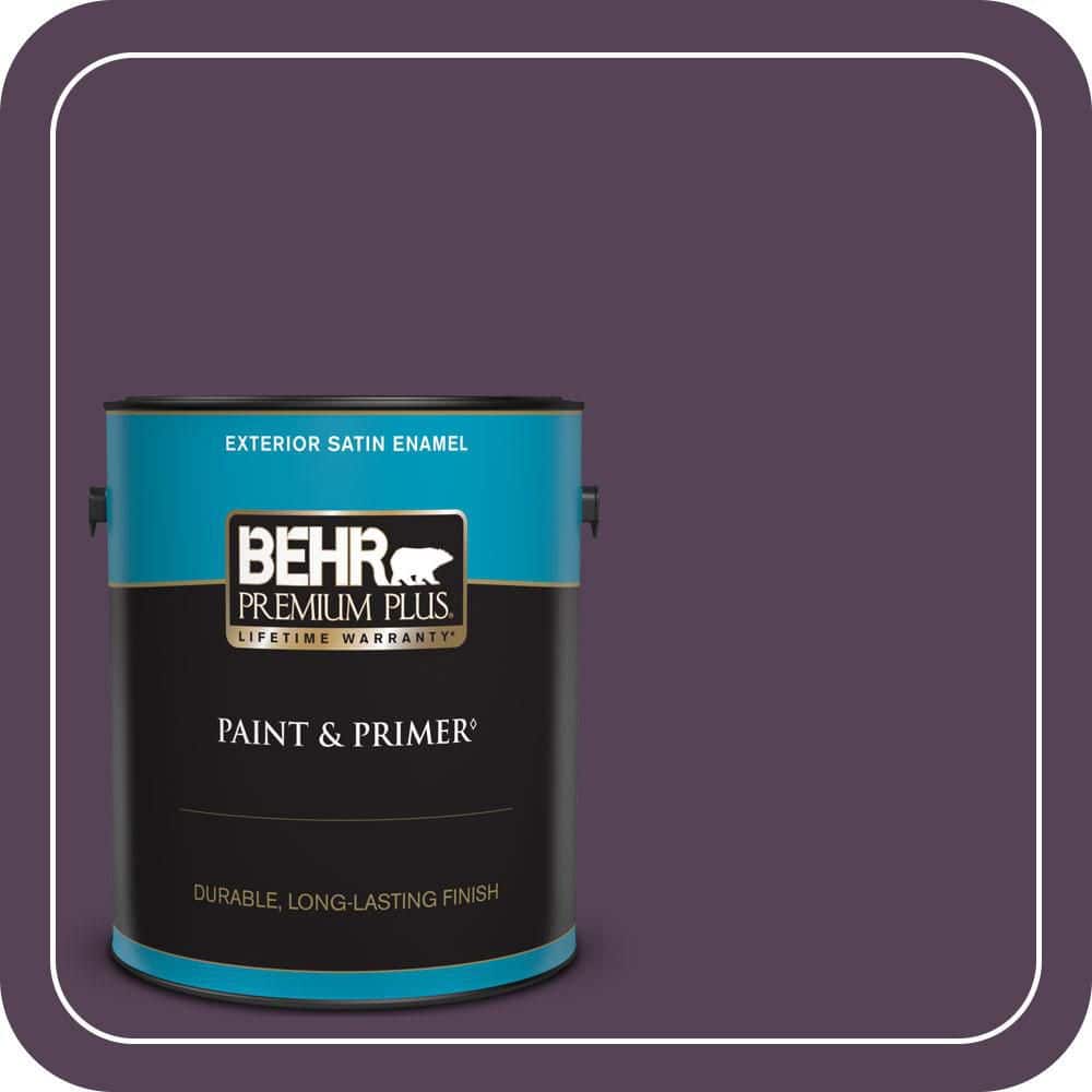 BEHR PREMIUM PLUS 1 gal. #S-H-690 Interlude Satin Enamel Exterior Paint & Primer