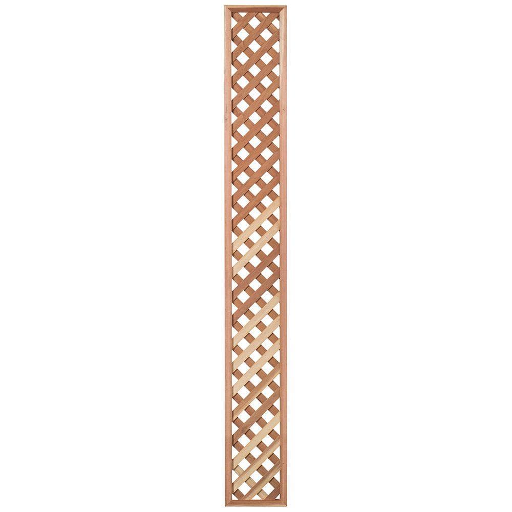 Mendocino Forest Products 1-3/8 in. x 1 ft. x 8 ft. Redwood Privacy Framed Lattice (4)