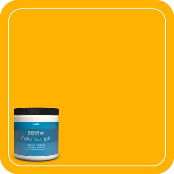 BEHR PREMIUM PLUS #310B-7 Saffron Thread Interior/Exterior Paint & Primer Color Sample (4)