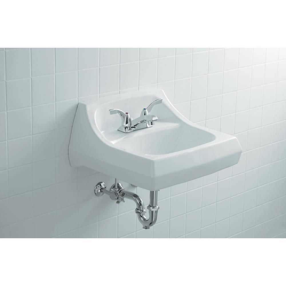 KOHLER Kingston 21.3 in. 18.25 in. Wall Mounted Bathroom Sink Vitreous China (1)