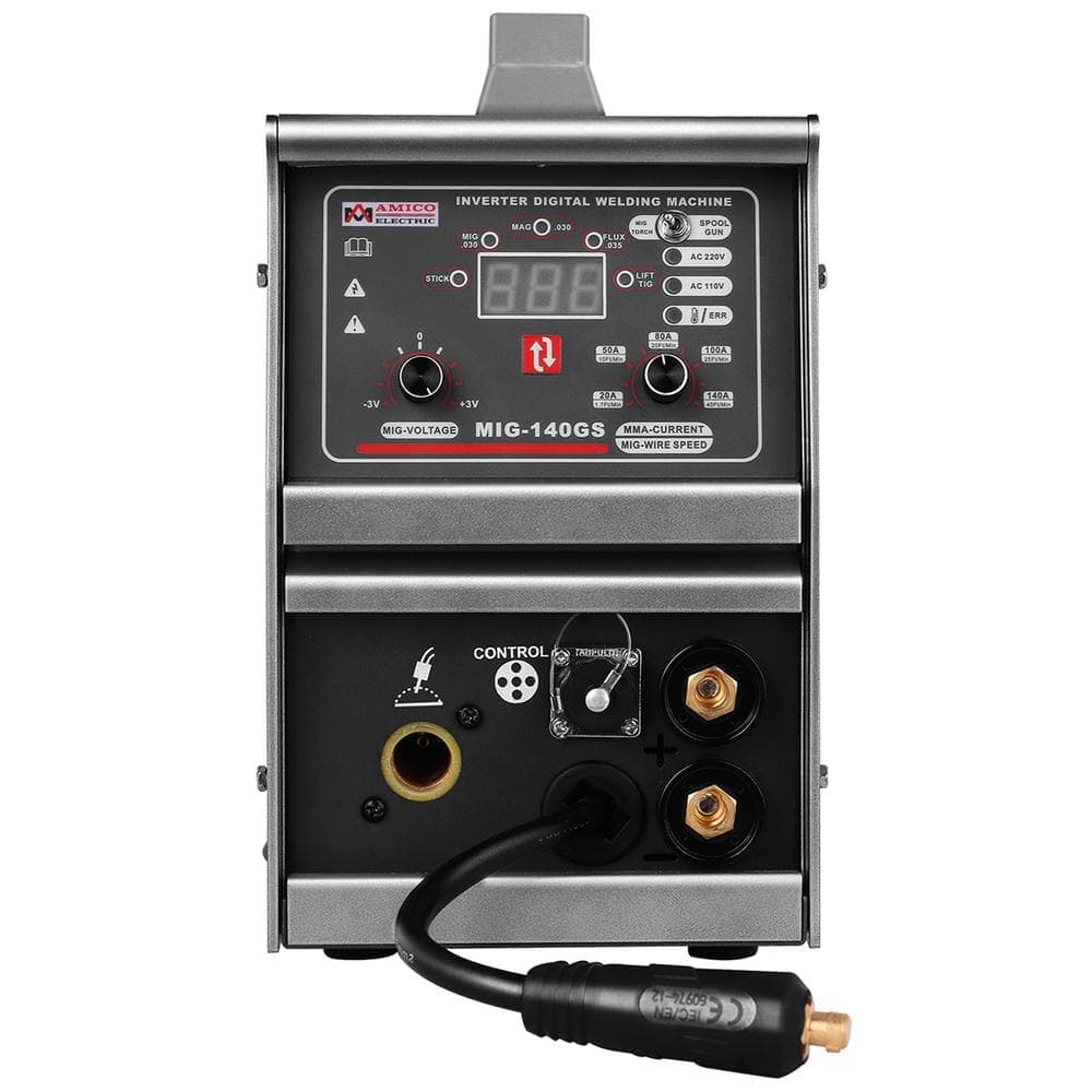 AMICO POWER 140-Amp MIG/MAG/Lift-TIG/Stick Arc Combo Welder, 100% Duty Cycle, Compatible Spool Gun SPG15180 Weld Aluminum (2)