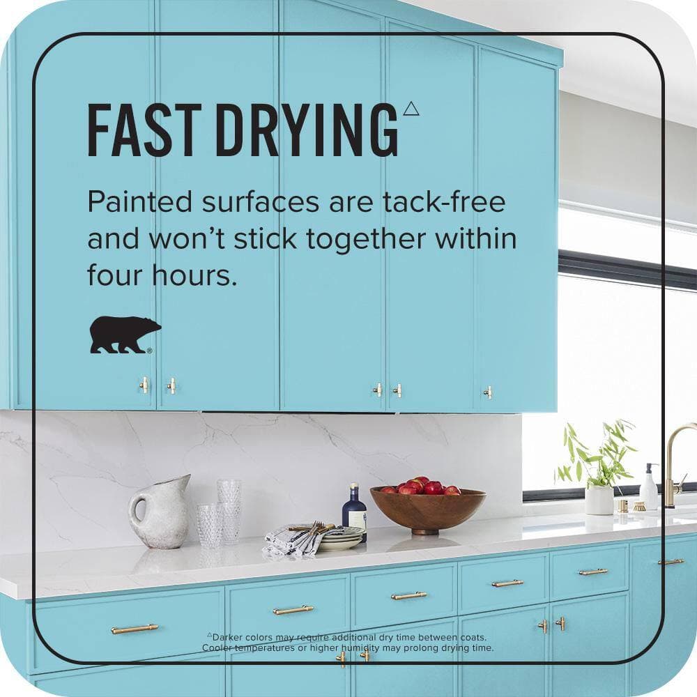 BEHR PREMIUM PLUS #530D-4 Maiden Voyage Enamel Interior Stain-Blocking Paint and Primer (3)