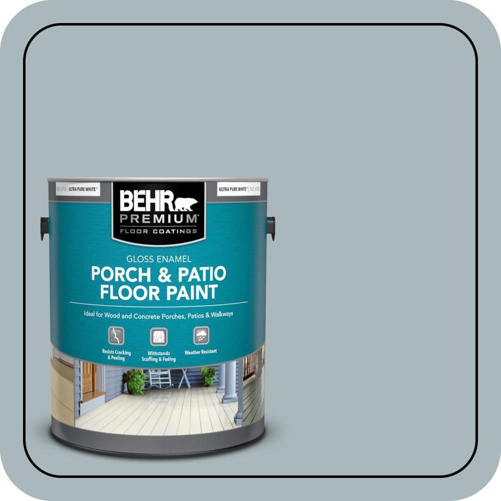 BEHR PREMIUM 1 gal. #N470-3 Half Sea Fog Gloss Enamel Interior/Exterior Porch and Patio Floor Paint