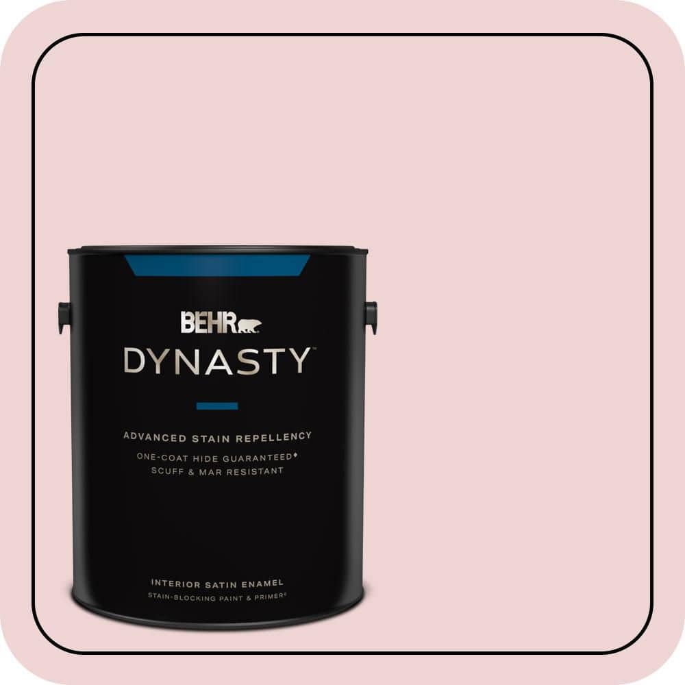 BEHR DYNASTY 1 gal. #S140-1 Radiant Rose Satin Enamel Interior Stain-Blocking Paint and Primer