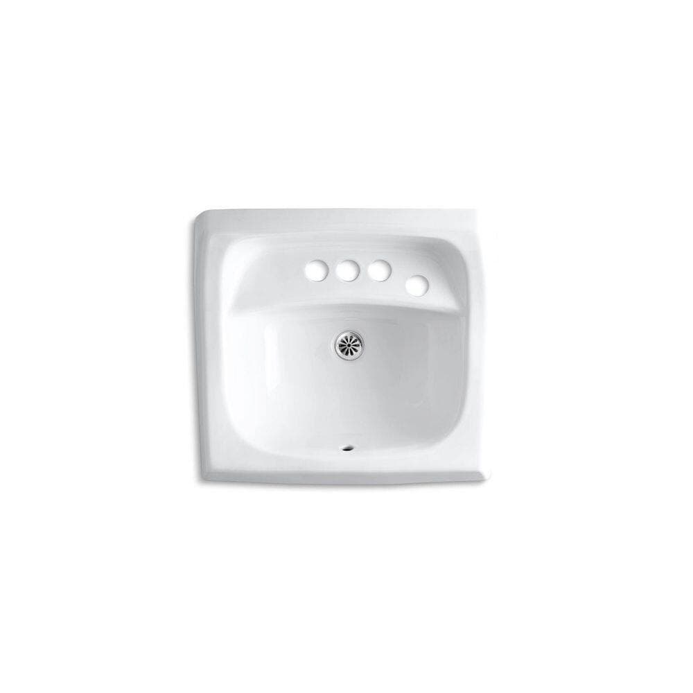 KOHLER Kingston 21.3 in. x 18.25 in. Wall Mounted Bathroom Sink in White Vitreous China (2)