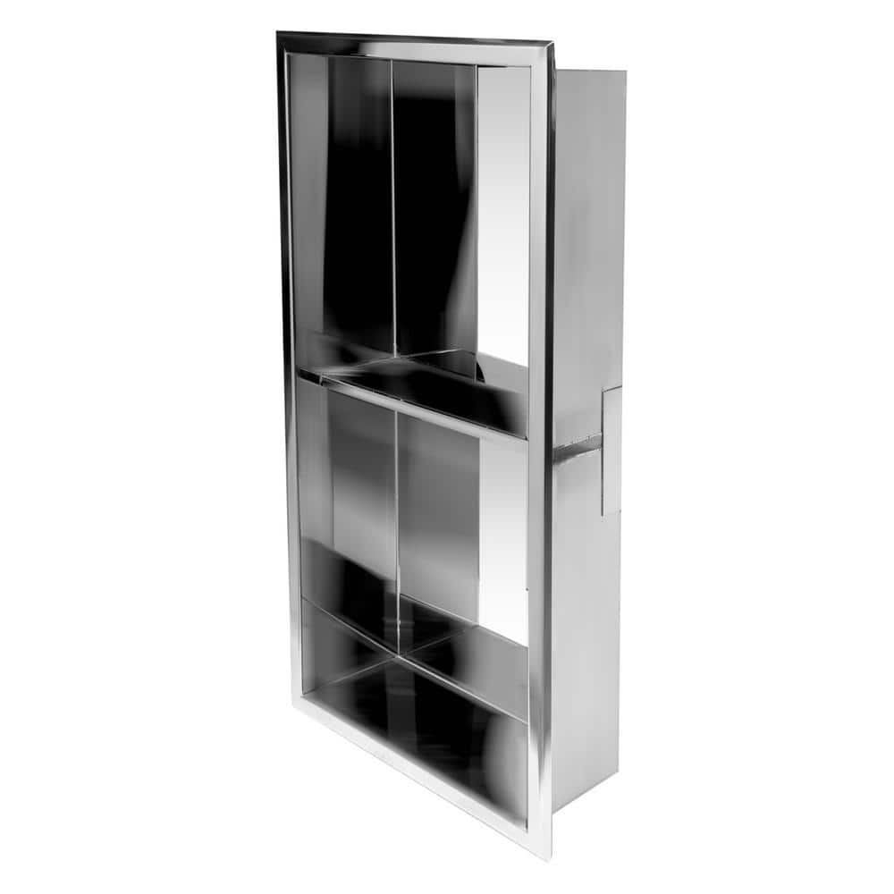 ALFI BRAND 12 in. x 24 in. x 4 in. Niche in Polished Stainless Steel (2)