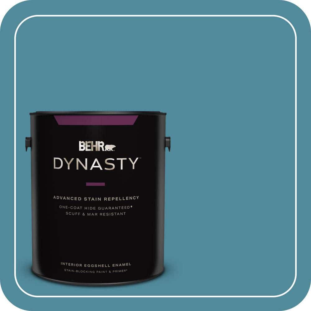 BEHR DYNASTY 1 gal. #S460-5 Blue Square One-Coat Hide Eggshell Enamel Interior Stain-Blocking Paint & Primer