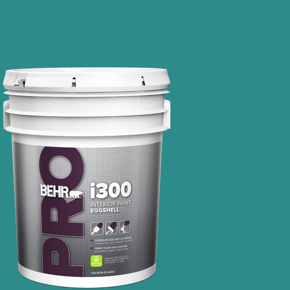 BEHR PRO 5 gal. #HDC-FL13-12 Taos Turquoise Eggshell Interior Paint