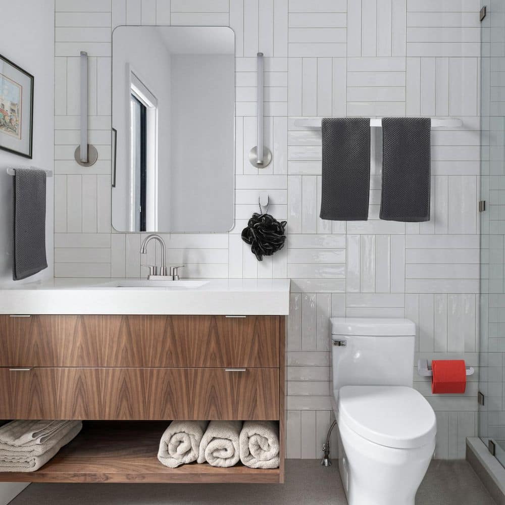 WOWOW 5-Piece Bath Hardware Set Rounded Corner with Mounting Hardware (2)