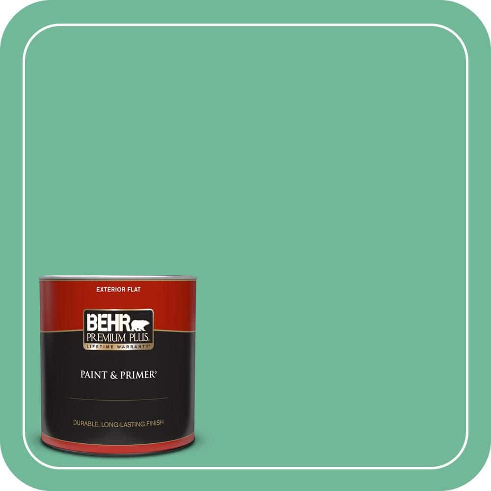 BEHR PREMIUM PLUS 1 qt. #MQ6-41 Farmers Market Flat Exterior Paint & Primer