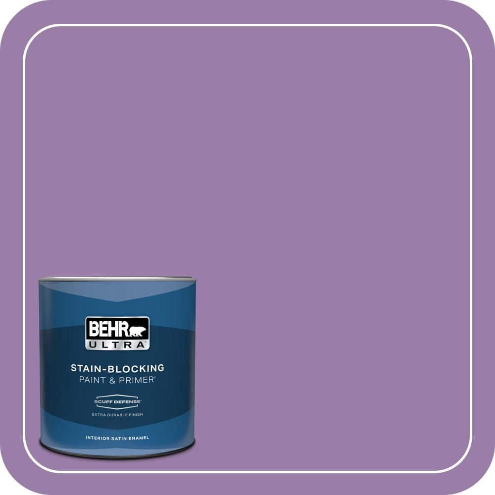 BEHR ULTRA 1 qt. #MQ4-61 Lilac Intuition Extra Durable Satin Enamel Interior Paint & Primer