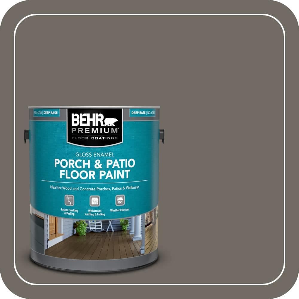 BEHR PREMIUM 1 gal. #PPU24-04 Burnished Pewter Gloss Enamel Interior/Exterior Porch and Patio Floor Paint