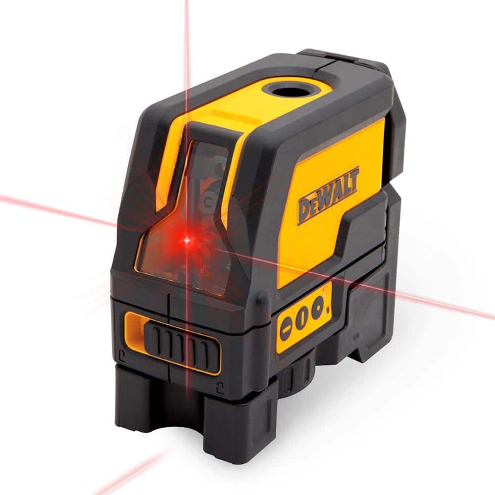 DEWALT 165 ft. Red Self-Leveling Cross-Line and Plumb Spot Laser Level with (3) AAA Batteries & Case (2)