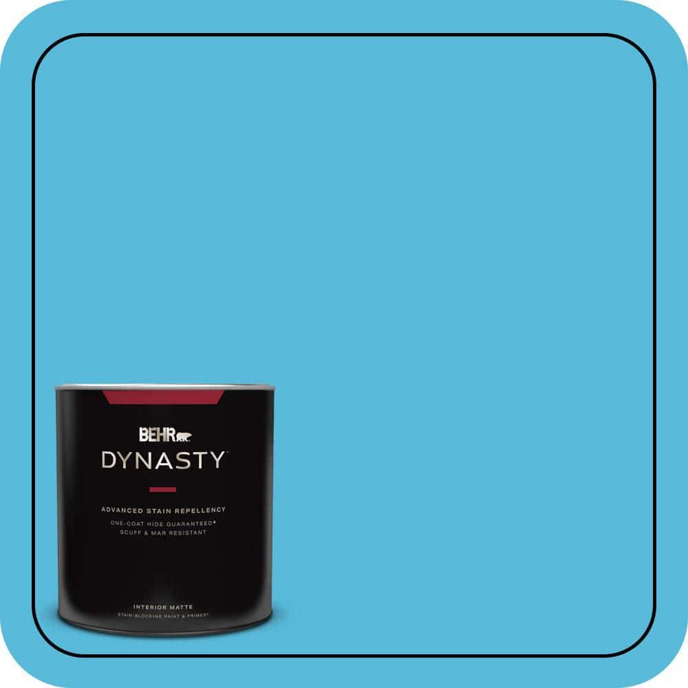 BEHR DYNASTY 1 qt. #530B-5 Azurean Matte Interior Stain-Blocking Paint and Primer