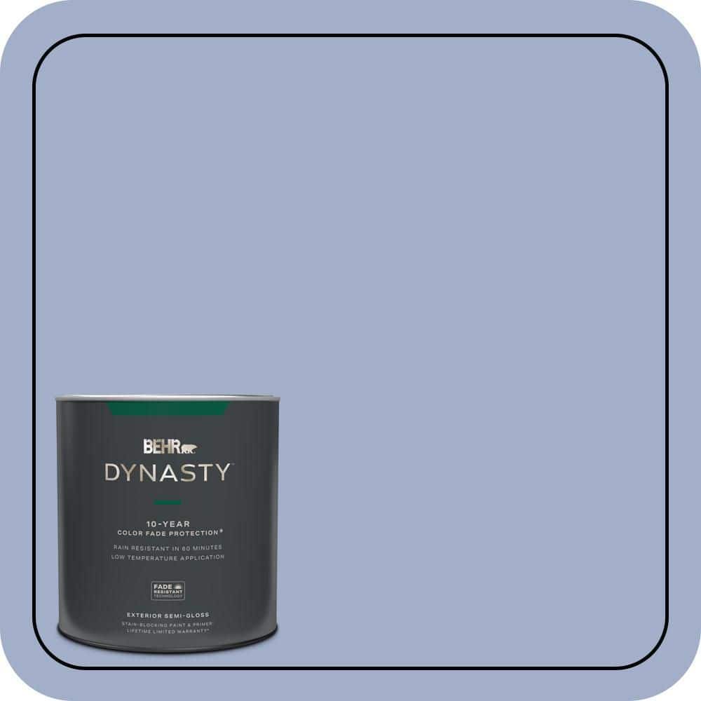 BEHR DYNASTY 1 qt. #610D-4 Bellflower Semi-Gloss Enamel Exterior Stain-Blocking Paint & Primer