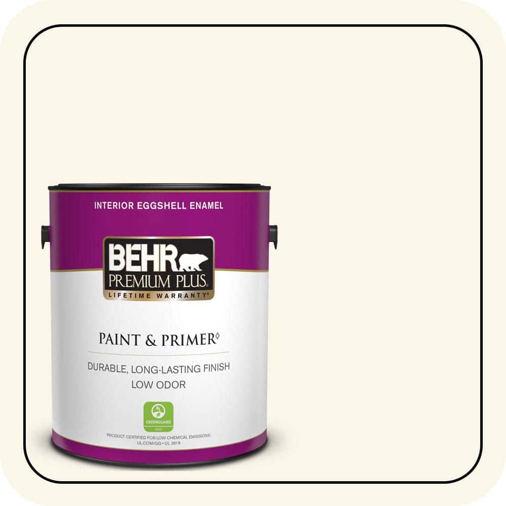 BEHR PREMIUM PLUS 1 gal. #PWN-30 Clear Moon Eggshell Enamel Low Odor Interior Paint & Primer