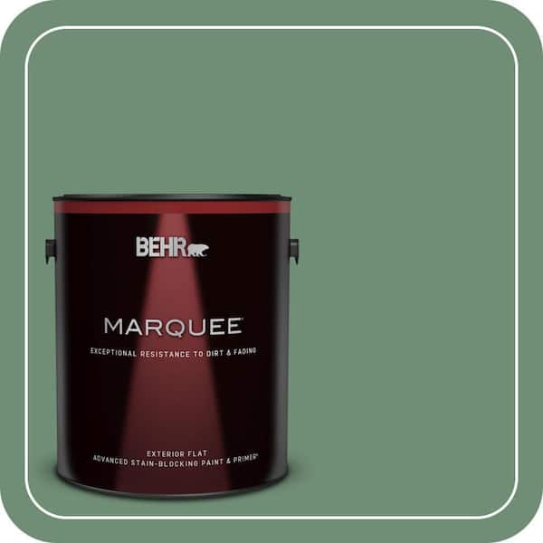 BEHR MARQUEE 1 gal. #QE-46 Ivy Wreath Flat Exterior Paint & Primer (2)