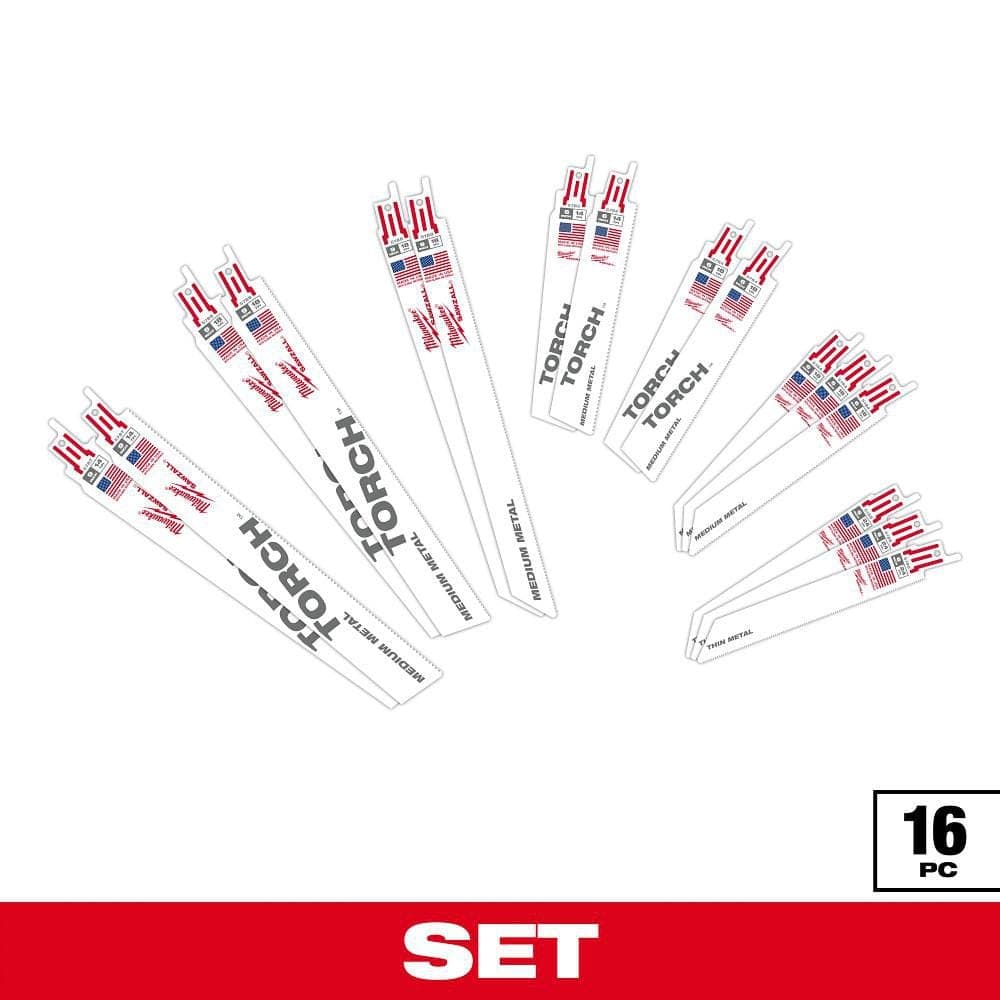 Milwaukee SAWZALL Bi-Metal Wood and Metal Cutting Reciprocating Saw Blade Set