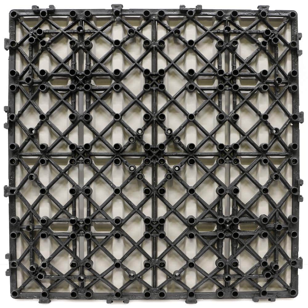 CREATIVE SURFACES 1 ft. x 1 ft. Composite Deck Tile in Star Gray (12 per Case) (3)