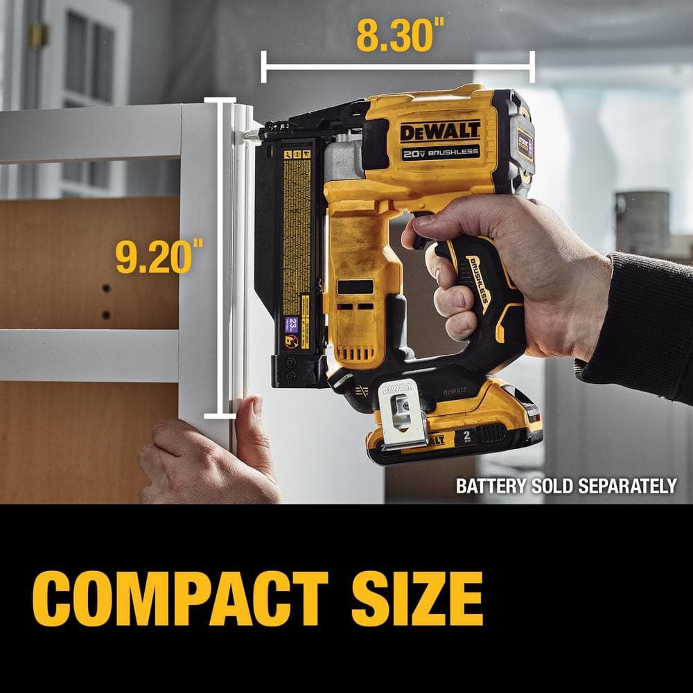 DEWALT ATOMIC 20V MAX Lithium Ion Cordless 23 Gauge Pin Nailer Tool Only (3)