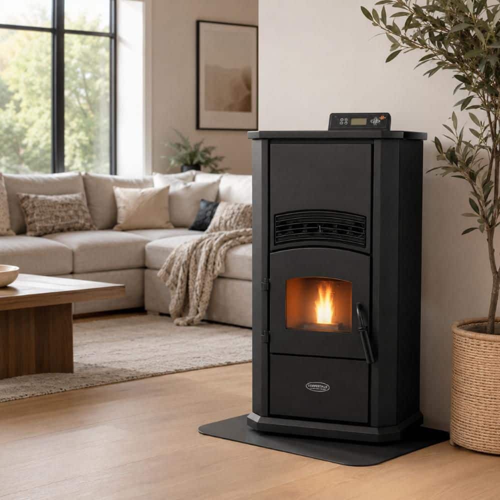 ComfortBilt 2,200 sq. ft.  Pellet Stove with a 80 lbs. Hopper in Black (3)