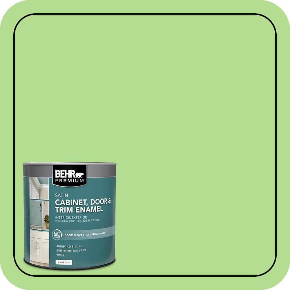 BEHR PREMIUM 1 qt. #MQ4-46 Early Spring Satin Enamel Interior/Exterior Cabinet, Door & Trim Paint (1)