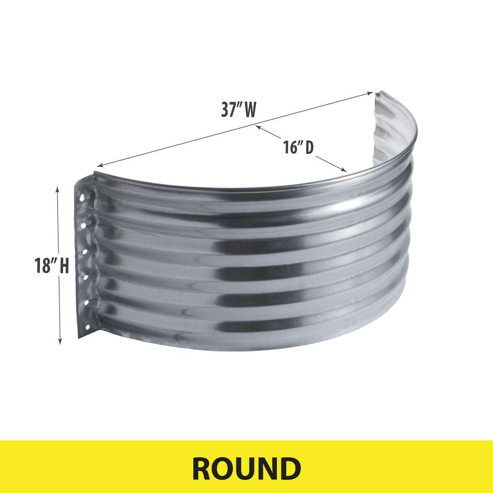 SHAPE PRODUCTS 37 in. W x 16 in. D x 18 in. H Steel Round Area Window Well (3)