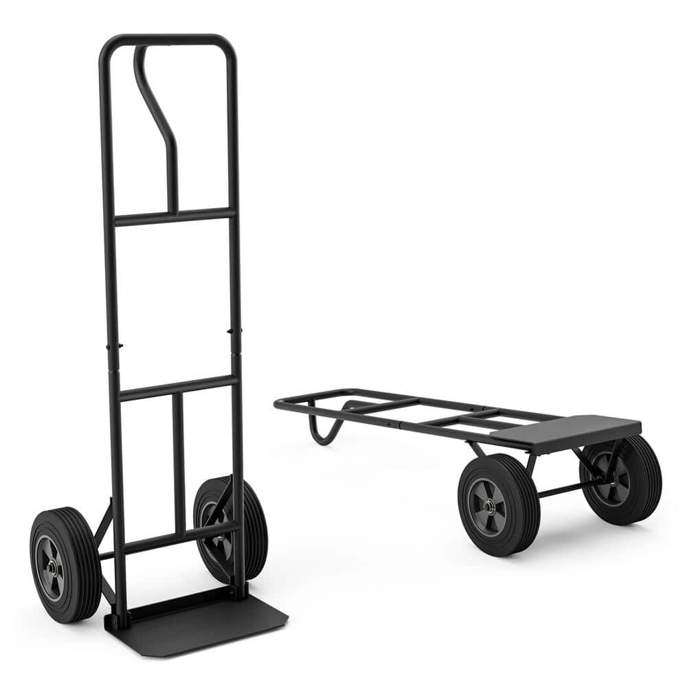 ANGELES HOME 660 lbs. Capacity P-Handle Hand Truck with Foldable Load Plate for Warehouse Garage (1)