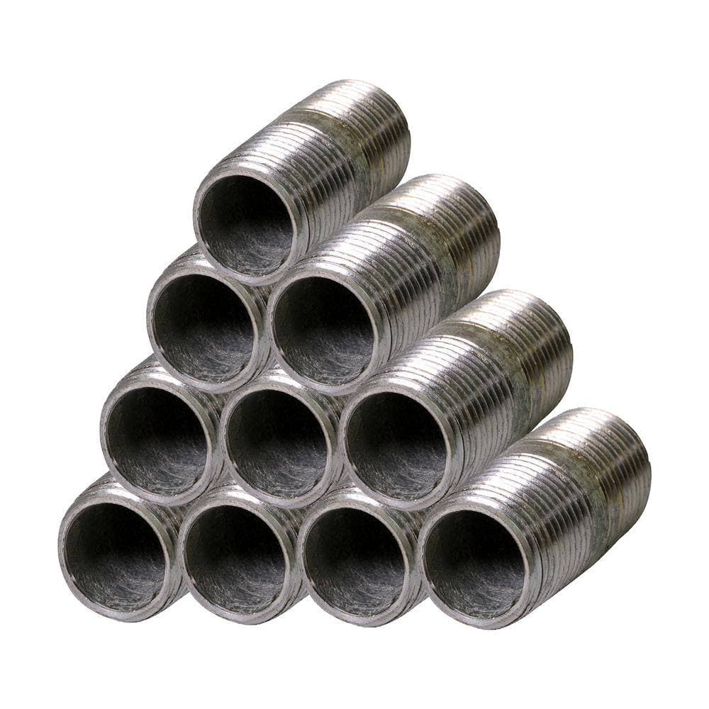 PLUMBFLEX 1/8 in. 1-1/2 in. Galvanized Steel Pipe Nipple (Pack of) (4)