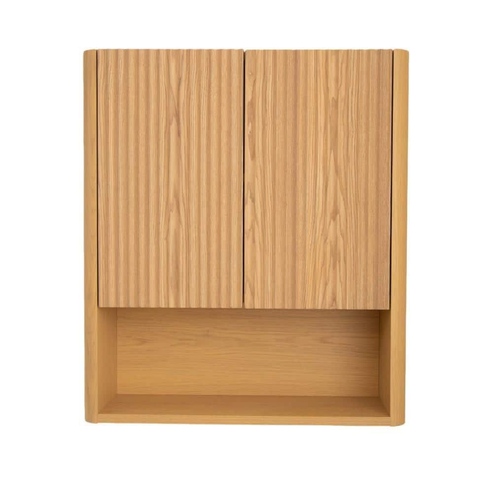 Modland Loiry 25.98 in. W x 7.87 in. D x 29.53 in. H Bathroom Storage Wall Cabinet in Golden Oak (1)