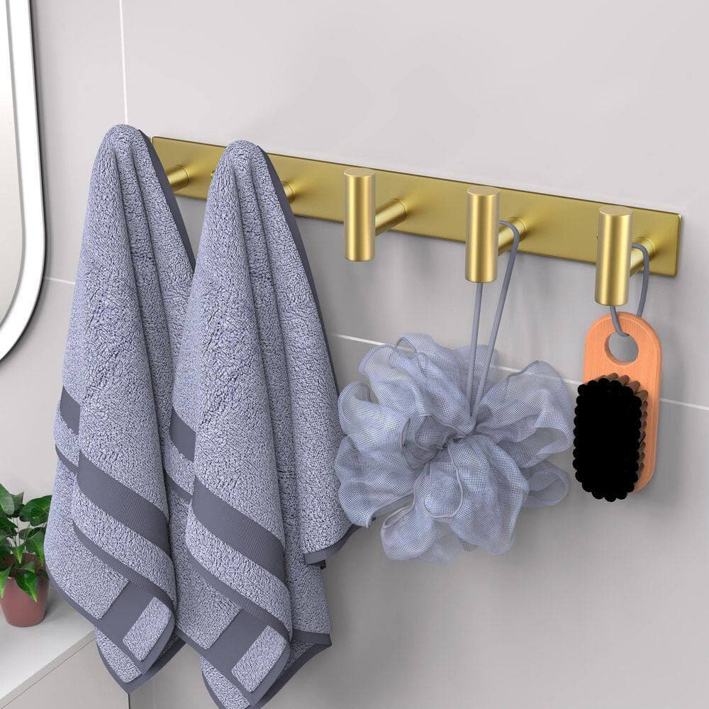 Numhew Wall-Mount Hat and Coat Rack Knob in Gold, Bathroom Towel Hanger Organizer for Robes, Bags, Keys, and Towels (2)