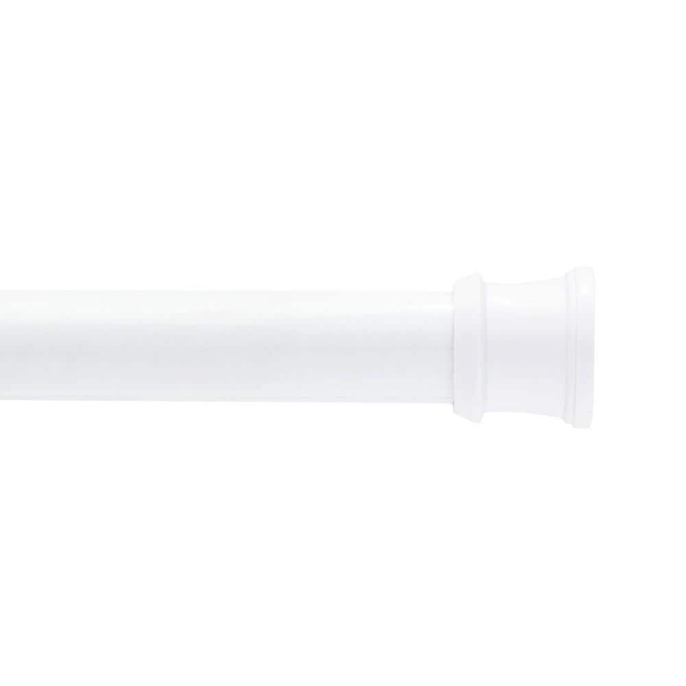Kenney Twist and Fit No Tools 24 in. to 40 in. Steel Adjustable Stall-Sized Shower Rod in White