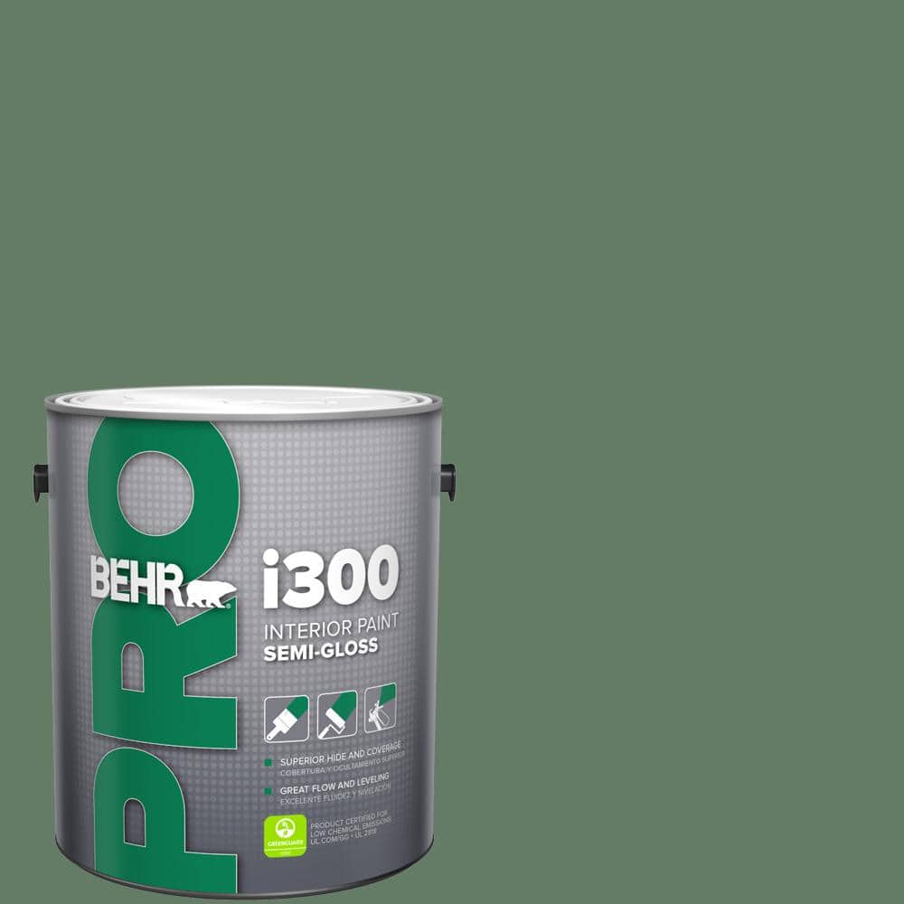 BEHR PRO 1 gal. #S410-6 Greener Pastures Semi-Gloss Interior Paint