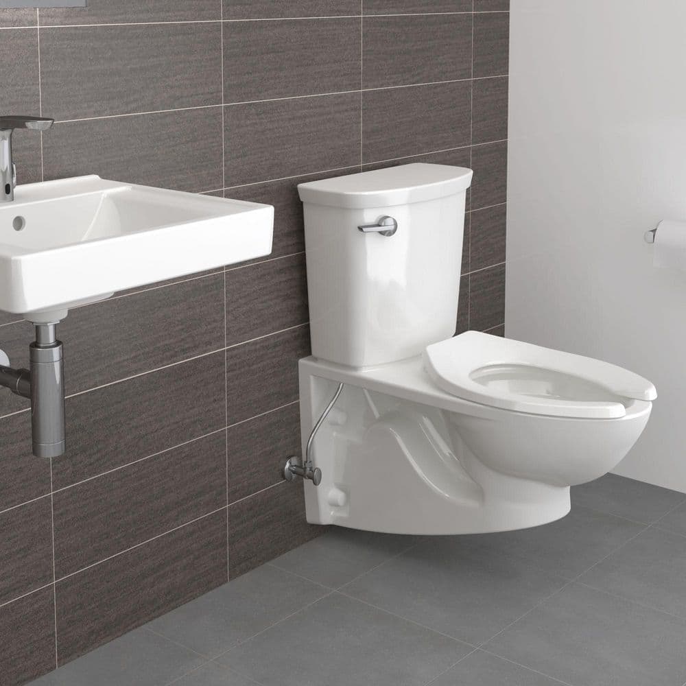 American Standard Glenwall VorMax 1.28 GPF Single Flush Toilet with Left Hand Trip Lever in White (Seat Not Included) (2)